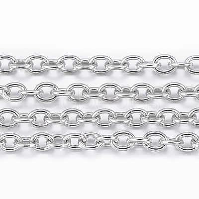 Tarnish Resistant 304 Stainless Steel Cable Chains CHS-H009-27P-1