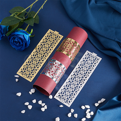 50Pcs 2 Style Metallic Paper Napkin Rings AJEW-GF0007-51-1