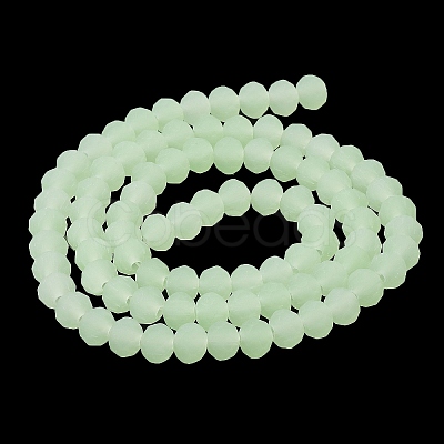 Imitation Jade Solid Color Glass Beads Strands EGLA-A034-J4mm-MD01-1