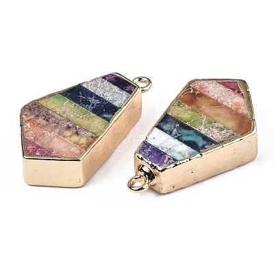 Rainbow Color Natural Imperial Jasper Pendants G-S359-329-1