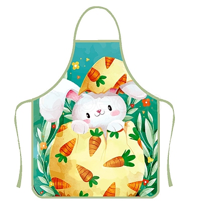 Cute Easter Rabbit Pattern Polyester Sleeveless Apron PW-WG40759-02-1