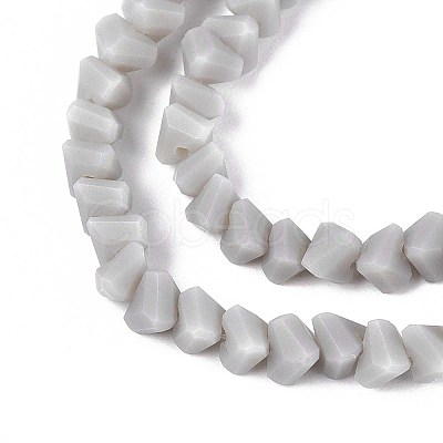Frosted Opaque Glass Beads Strands GLAA-N017-4mm-21-1