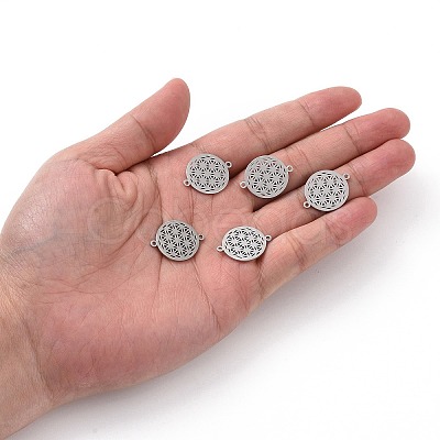 Non-Tarnish 201 Stainless Steel Sacred Geometry Links STAS-S105-JN900-1