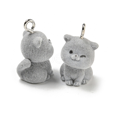Flocky Acrylic Pendants FIND-A044-01C-1