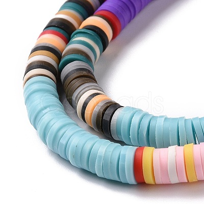 Handmade Polymer Clay Bead Strands CLAY-C003-04B-1