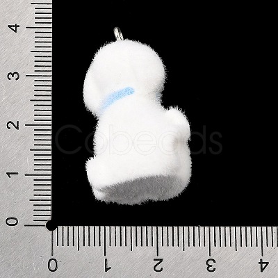 Flocking Opaque Resin Pendants RESI-G128-01L-1
