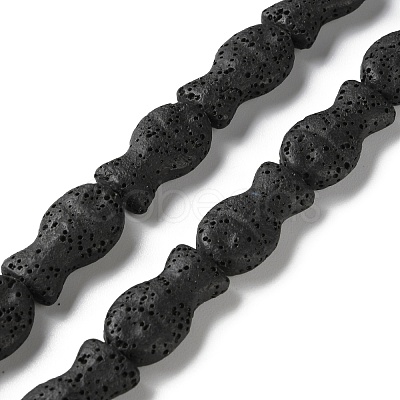 Fish Dyed Natural Lava Rock Beads Strands G-O126-01A-07-1