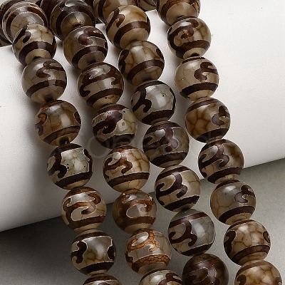 Tibetan Style dZi Beads Strands GG-CBA4812-B08-10MM-1
