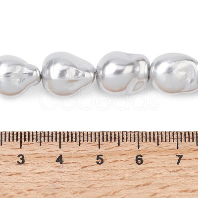 Electroplate Opaque Glass Imitation Pearl Beads Strands EGLA-H113-06-1