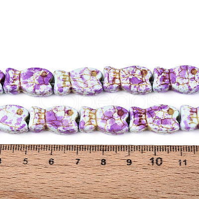 Spray Painted Synthetic Turquoise Beads Strands TURQ-T004-16E-1