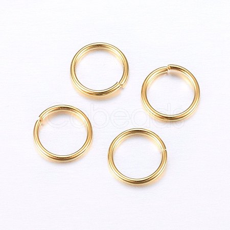 304 Stainless Steel Open Jump Rings STAS-O098-01G-04-1