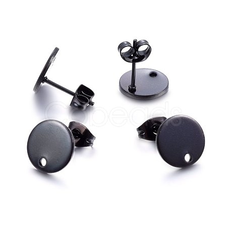 304 Stainless Steel Stud Earring Findings Ion Plating(IP) STAS-K184-01-02B-1