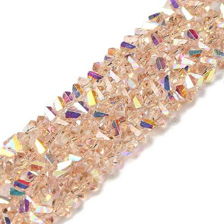 Transparent Glass Beads Strands EGLA-P061-04A-AB02-1