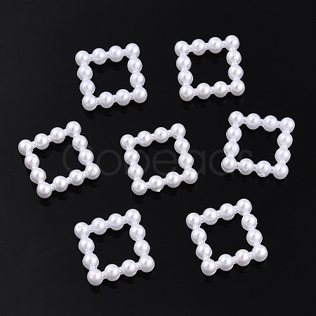 ABS Plastic Imitation Pearl Linking Rings OACR-T015-08-01-1