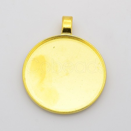 Alloy Pendant Cabochon Settings LS-PALLOY-S602-G-LF-1