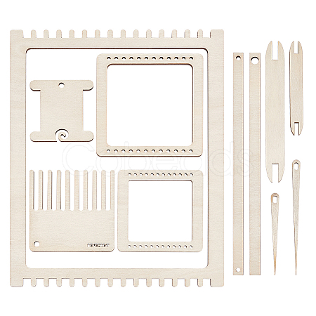 Wood Knitting Loom Kit TOOL-WH0155-76A-1
