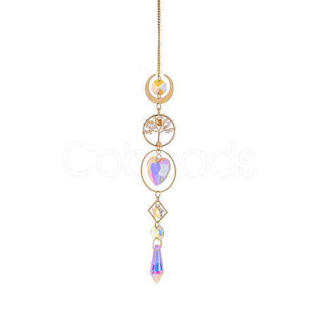 Glass Cone Hanging Suncatcher Prism Ornament PW-WG88031-01-1