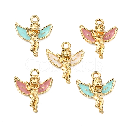 30Pcs 3 Colors Alloy Enamel Pendants ENAM-CJ0002-57-1