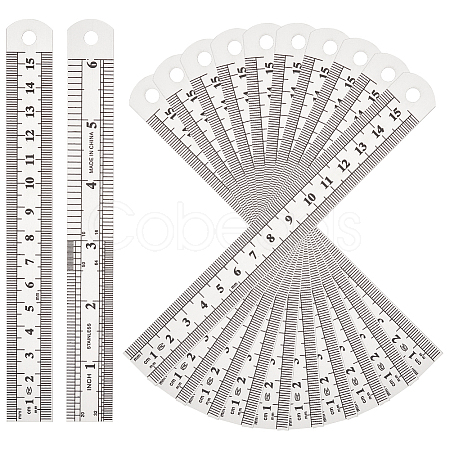 20Pcs Stainless Steel Ruler TOOL-UN0001-35-1