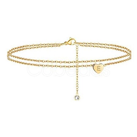 Heart Brass with Crystal Rhinestone Anklets FS-WGC43DA-22-1