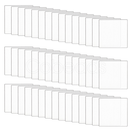50Pcs Transparent Acrylic Action Figure Display Bases TACR-FG0001-20-1