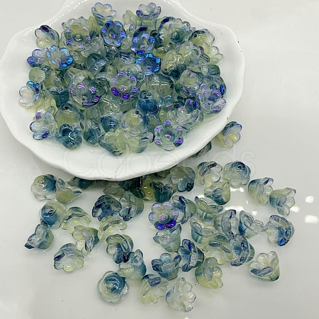 Glass Bead Caps LS-GLAA-WH0033-90H-1