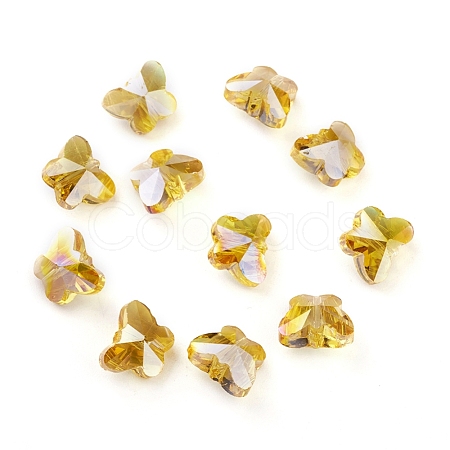 Transparent Electroplate Glass Beads GLAA-P037-02A-AB03-1