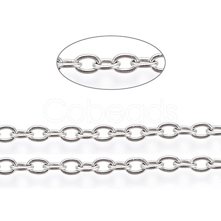 Tarnish Resistant 304 Stainless Steel Cable Chains CHS-L024-015P-1