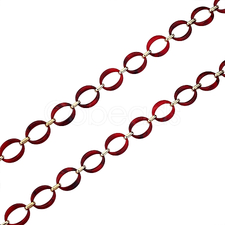 Handmade Imitation Gemstone Style Link Chains AJEW-J034-01C-1
