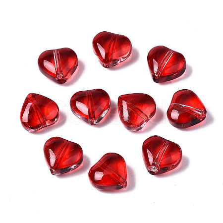 Transparent Spray Painted Glass Beads LS-GGLA-S054-012A-02-1