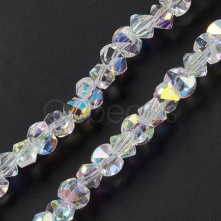 Transparent Electroplate Glass Beads Strands EGLA-L043-AB01-1