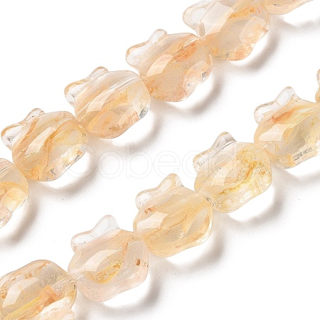 Inner Flower Handmade Lampwork Beads Strands LA-CBA3F7A-01B-1