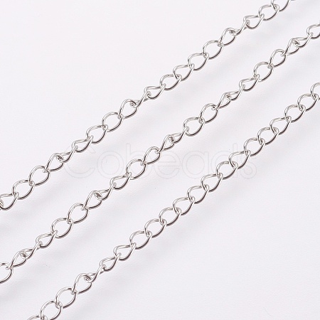 Tarnish Resistant 304 Stainless Steel Curb Chains CHS-F003-17P-A-1
