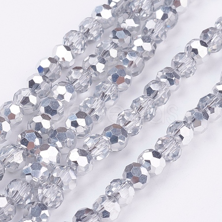 1 Strand Electroplate Glass Beads Strands X-EGLA-J042-6mm-H02-1