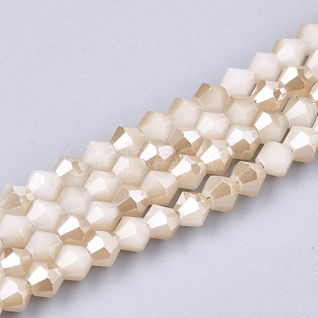 Electroplate Glass Imitation Jade Beads Strands EGLA-Q114-4mm-A07-1