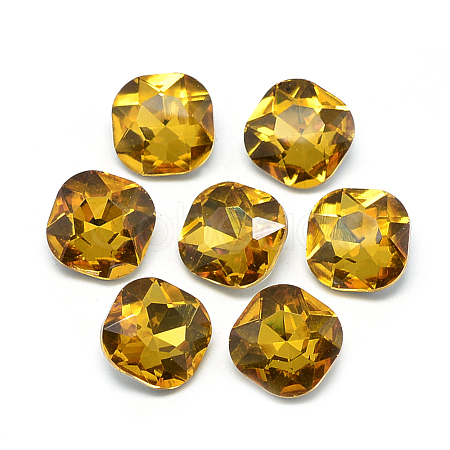Pointed Back Glass Rhinestone Cabochons RGLA-T032-10x10mm-22-1