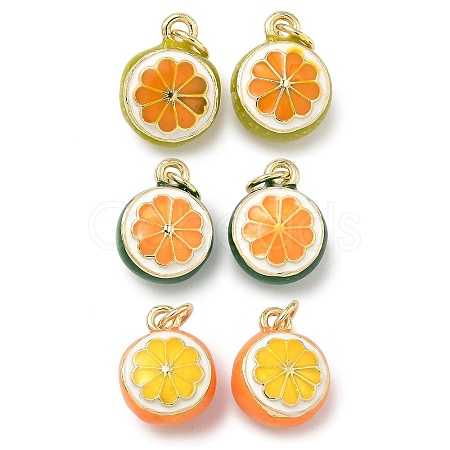 Brass Enamel Pendants KK-H259-11C-G-1