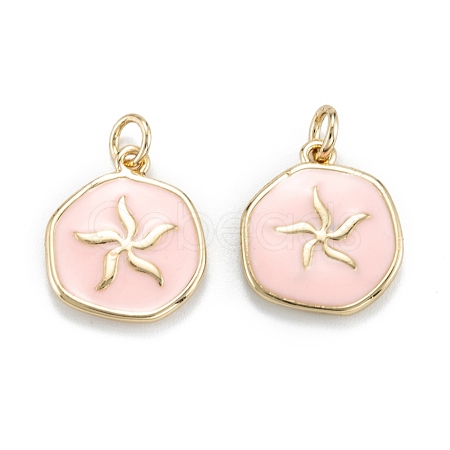 Brass Enamel Pendants KK-A155-11G-1