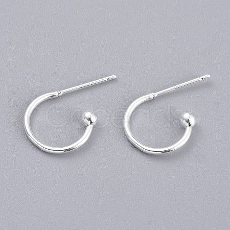 304 Stainless Steel Earring Hooks X-STAS-K211-01S-1