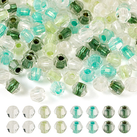 2Bags 200Pcs Transparent Glass Beads GLAA-TA0003-44D-1