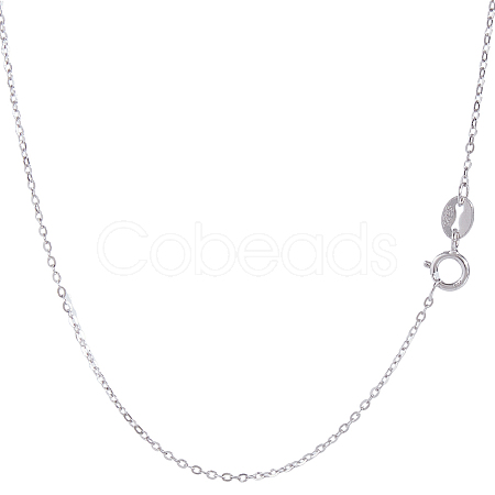 1Pc 925 Sterling Silver Cable Chain Necklaces NJEW-BBC0001-14-1