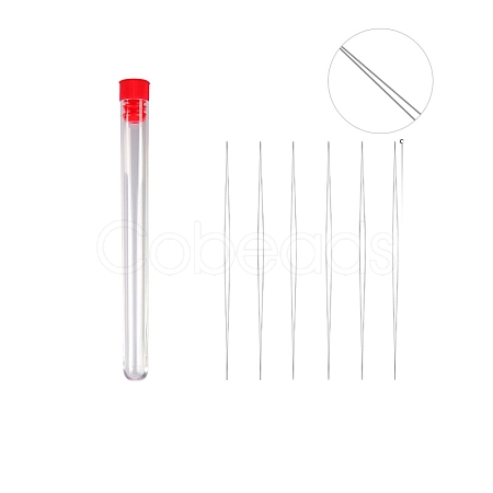 Tarnish Resistant Stainless Steel Collapsible Big Eye Beading Needles SENE-PW0013-02H-1