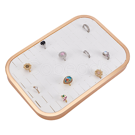 PU Leather and Wood Organizer Ring Display Trays ODIS-PH0009-15A-1