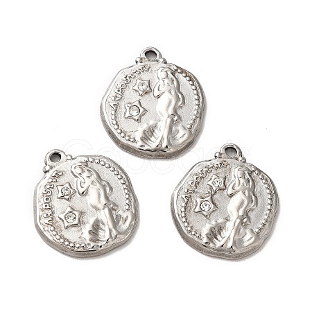 304 Stainless Steel Pendants STAS-A080-19P-1