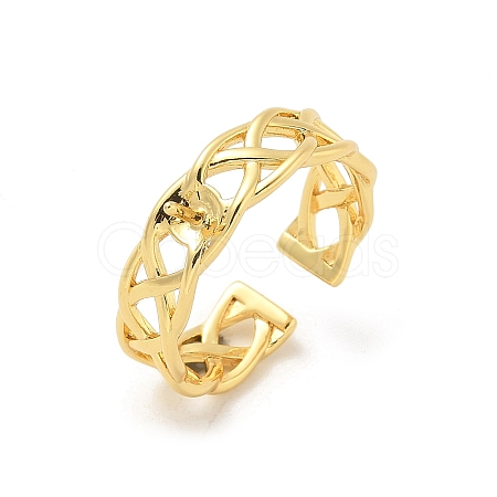 Brass Cup Peg Open Cuff Ring Settings LS-KK-G518-08G-02-1