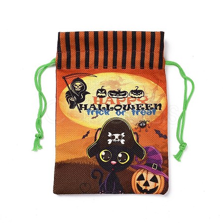 Halloween Cotton Cloth Storage Pouches ABAG-A005-01E-1