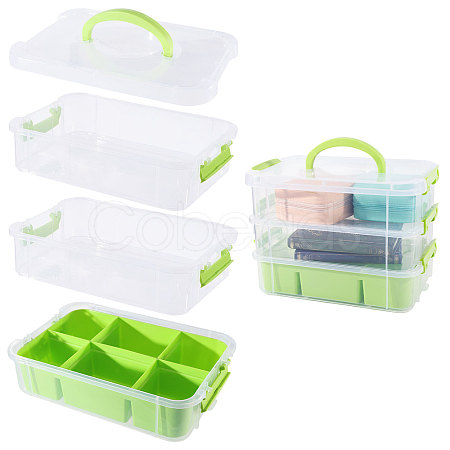 3 Layers Plastic Handled Organizers Boxes CON-WH0095-212B-1