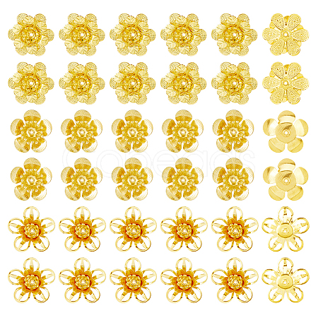 45Pcs 3 Styles Brass Beads KK-DC0004-72-1