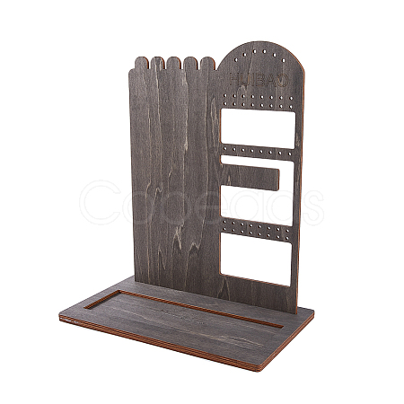 Wooden Jewelry Display Tower with Tray EDIS-WH0030-22-1