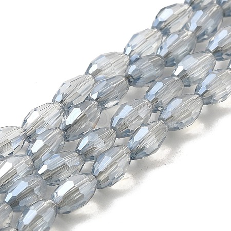 Electroplate Glass Beads Strands EGLA-J013-4X6mm-F33-1